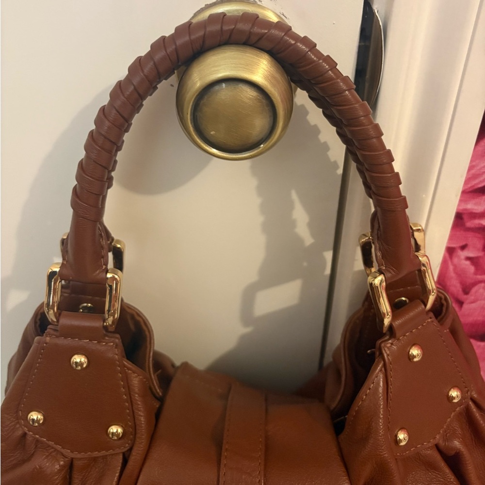 Halston Heritage Brown Leather Women's Bag - Picture 3 of 6